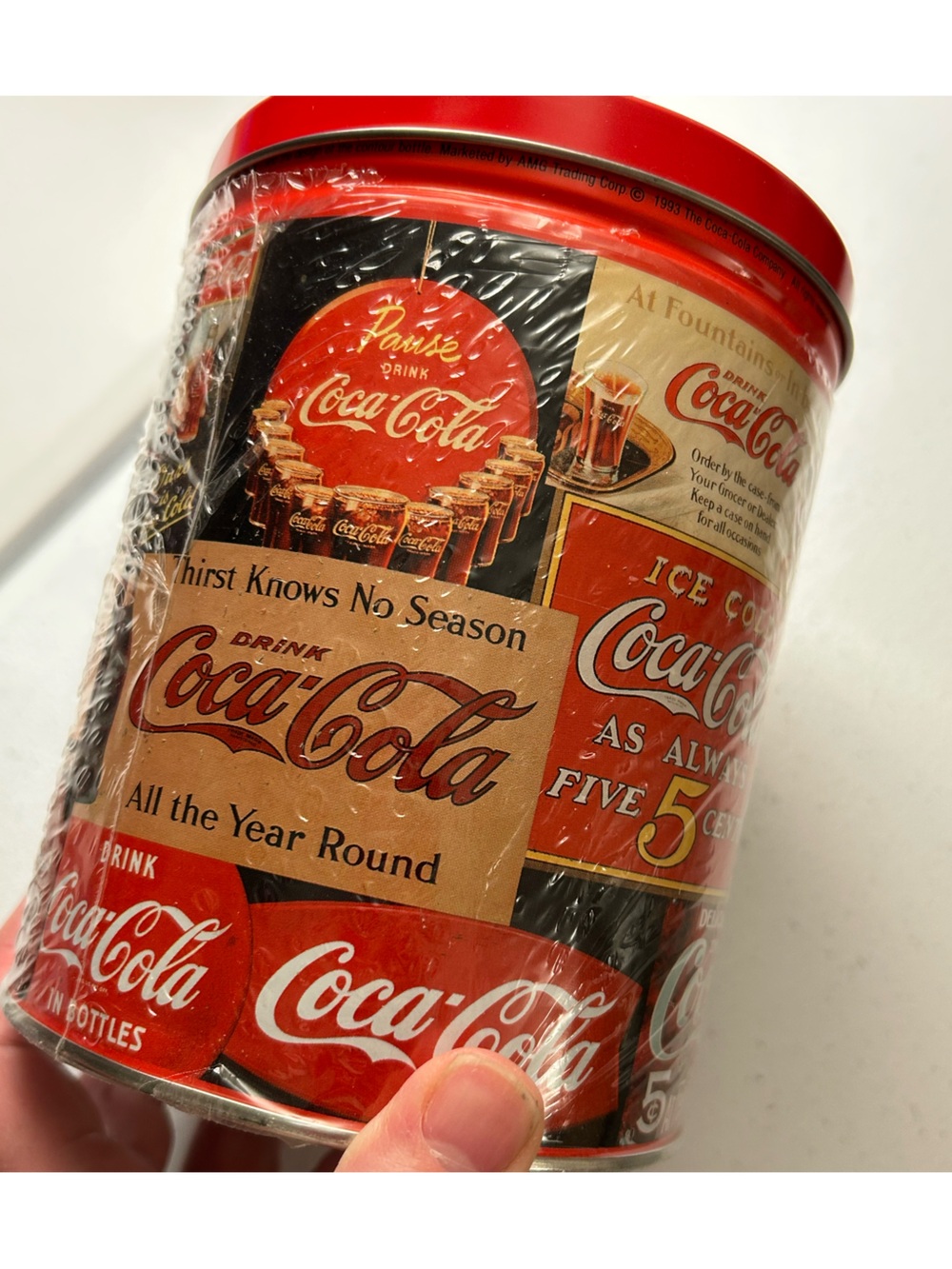 Coca-Cola Vintage Style Tin Canister & Puzzle. ❤️ 🥤 New unopened!